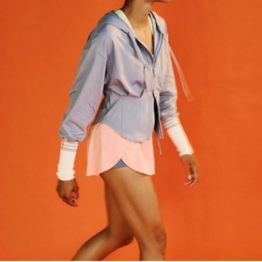 NEW Free People Movement SOCK IT TO ME Layer Corset Hoodie Top in Blue Xs L $148 - Picture 4 of 10